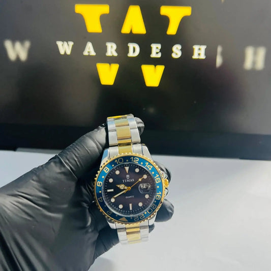 Timas Two Tone Blue Dial Wardesh