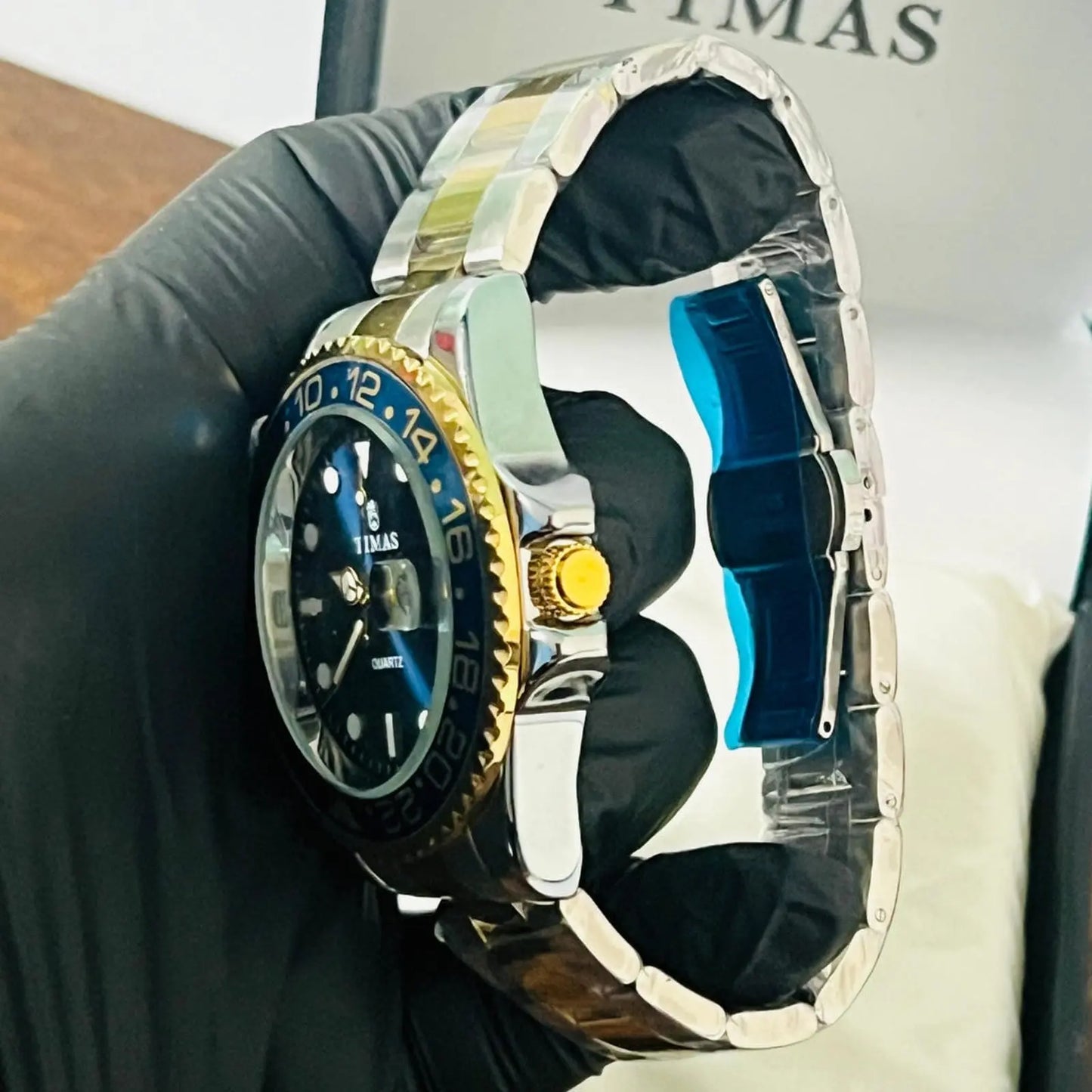 Timas Two Tone Blue Dial Wardesh