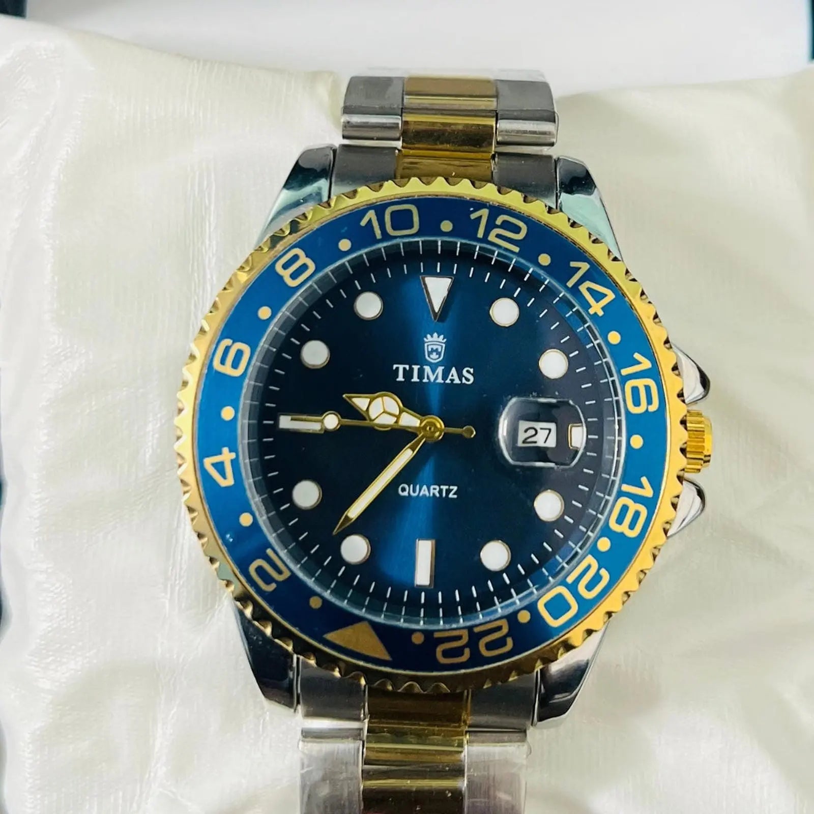 Timas Two Tone Blue Dial Wardesh