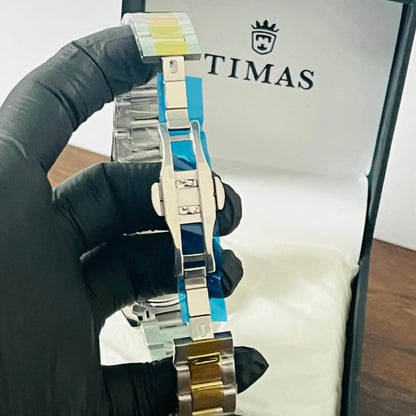 Timas Two Tone Blue Dial Wardesh