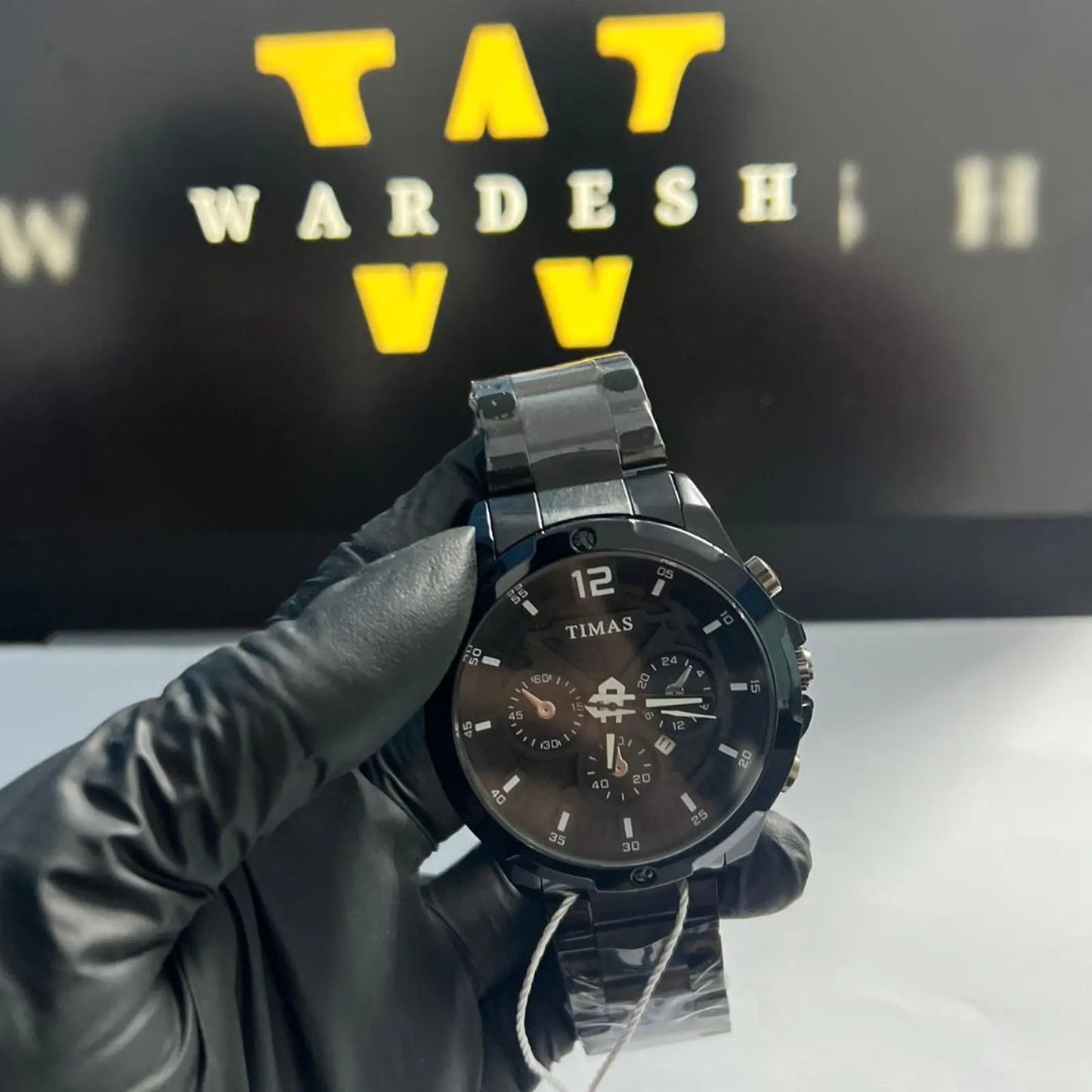Timas Multidial Metal Black Watch Wardesh