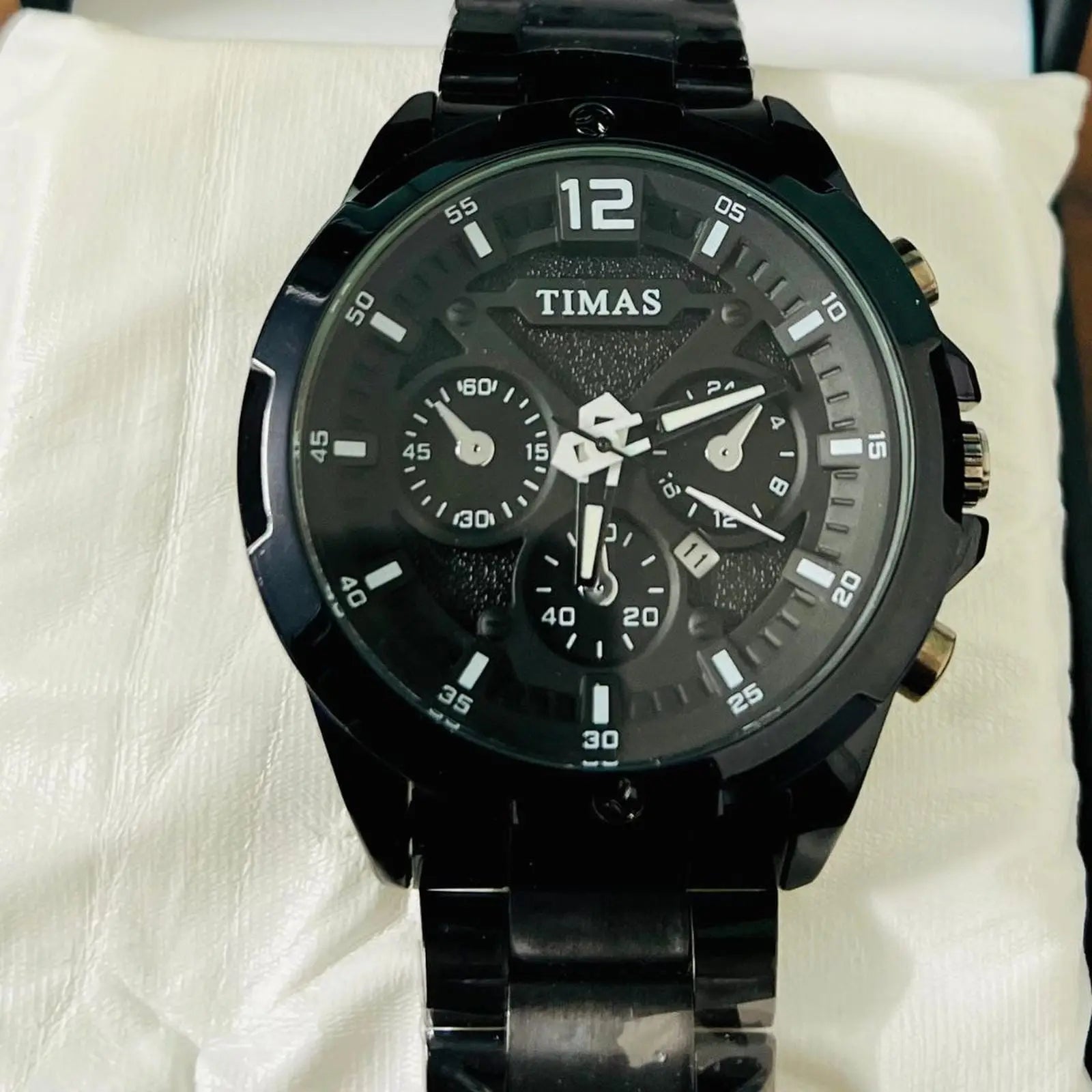 Timas Multidial Metal Black Watch Wardesh