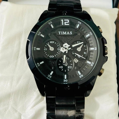 Timas Multidial Metal Black Watch Wardesh
