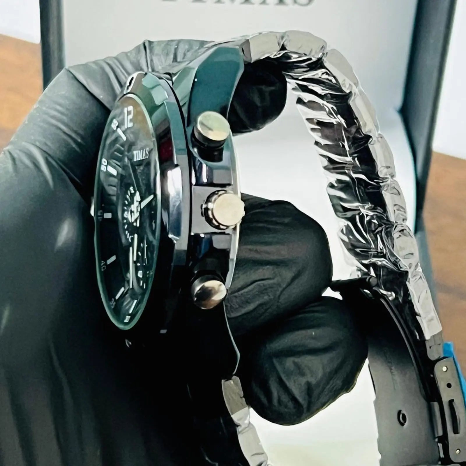 Timas Multidial Metal Black Watch Wardesh