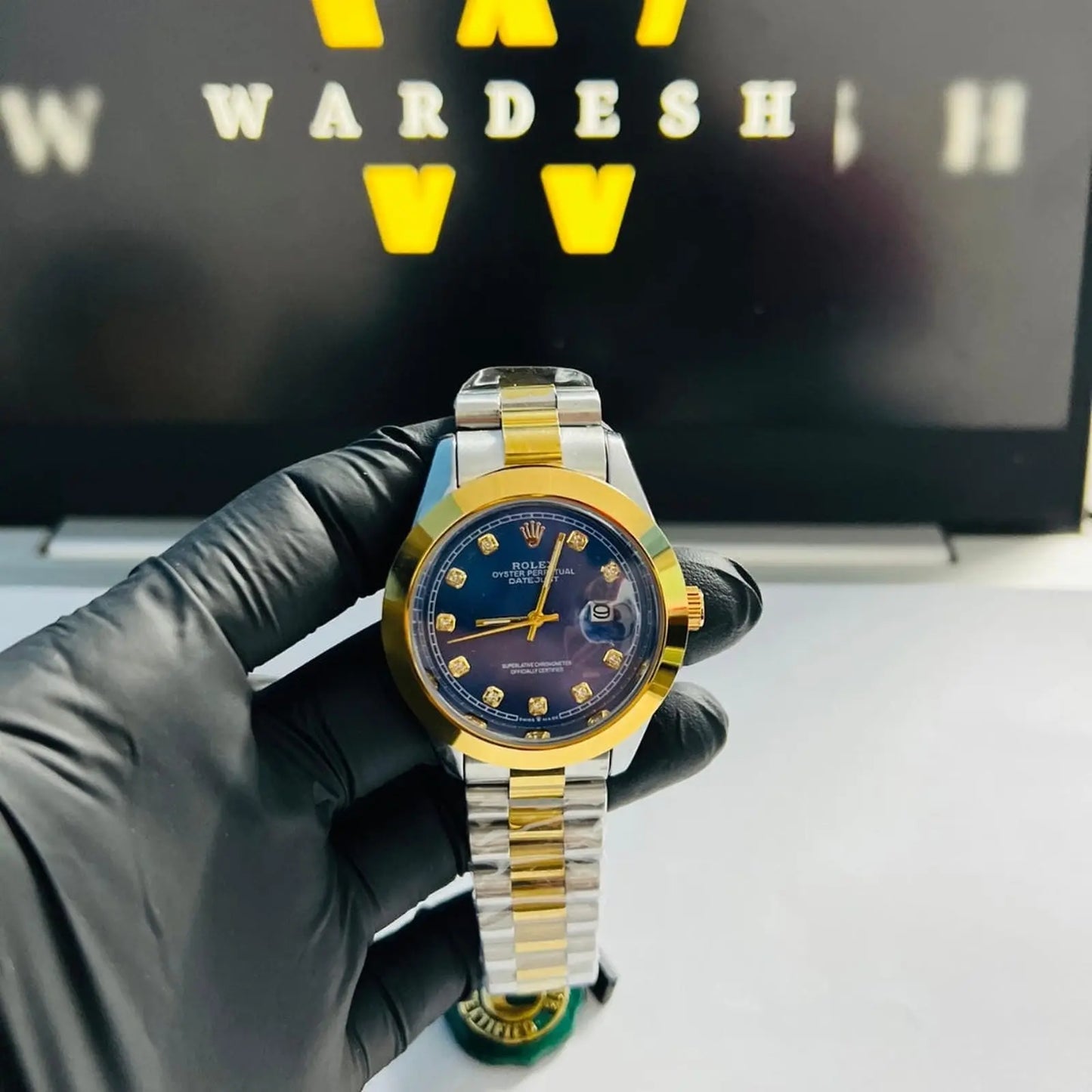 Rolex Datejust Two Tone Blue Dial Wardesh