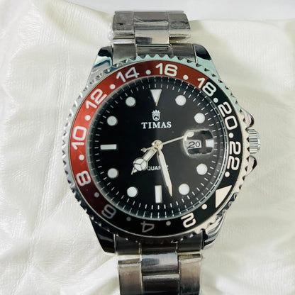 Timas Silver Chain Green Bezel Wardesh