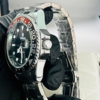 Timas Silver Chain Green Bezel Wardesh