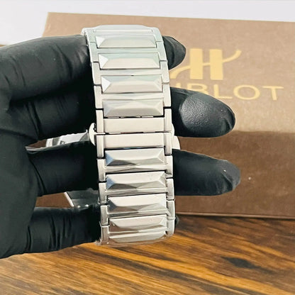 Hublot Gray Multi Dial Silver Chain Wardesh