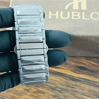 Hublot White Skeleton Dial Silver Chain Wardesh