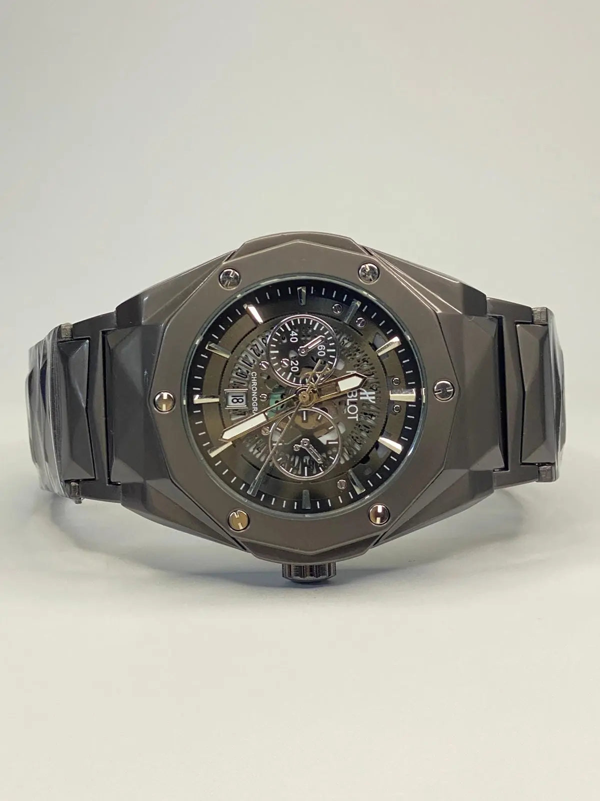 Hublot Diamond Cut Skeleton Watch Wardesh